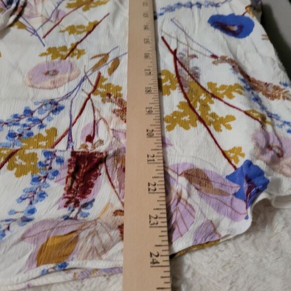 Ana Top Womens Size 1X Floral Boho Peasant Long Sleeve - Picture 6 of 7